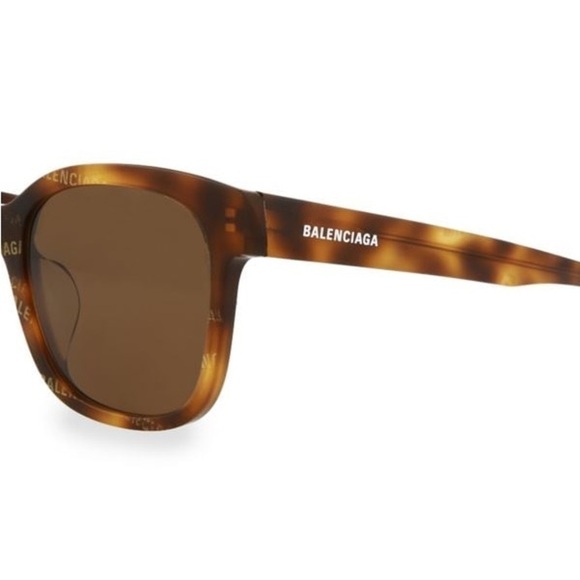 Balenciaga Oversize Logo Sunglasses, Brown, NWT - Picture 3 of 13